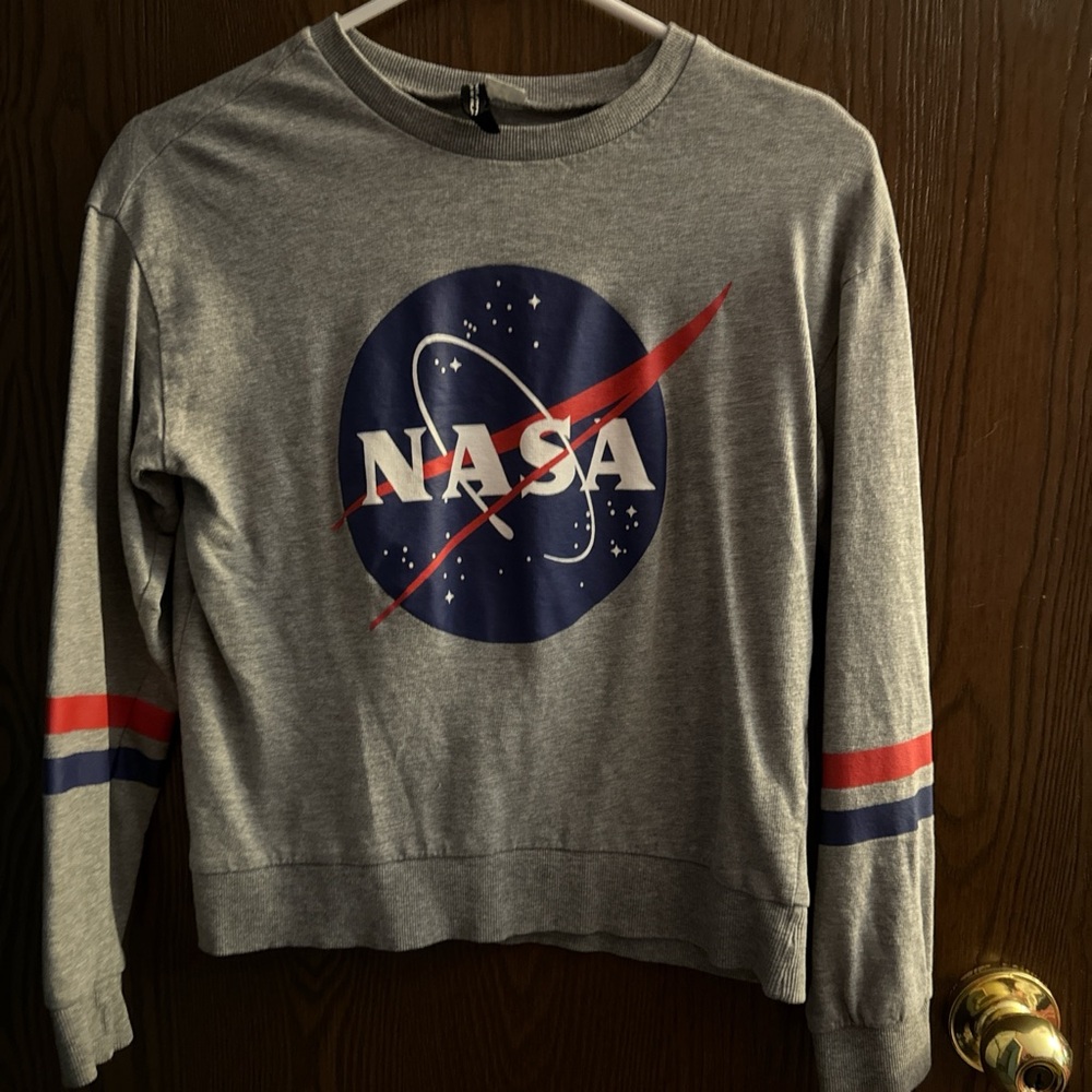Divided NASA Long Sleeve Crop Top